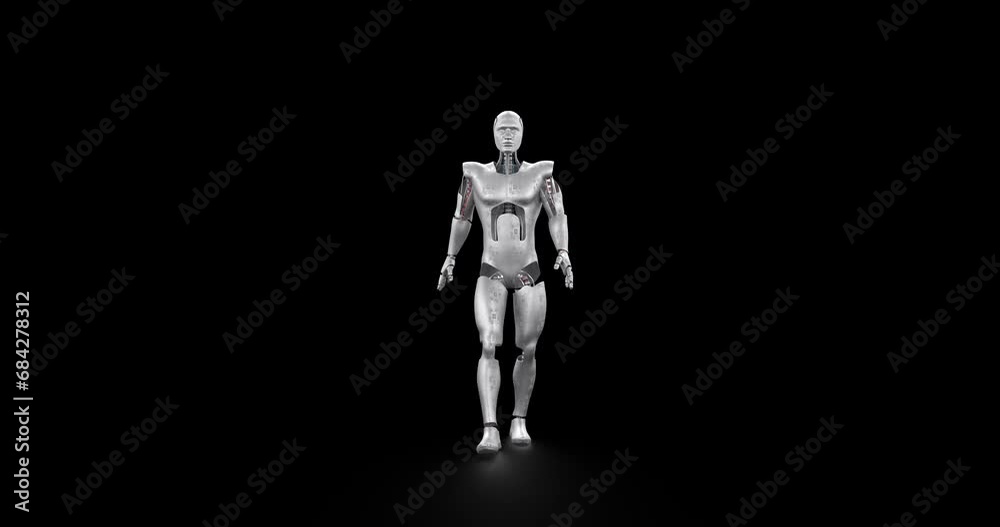 Robot Making Martial Arts Moves. Ready To Throw Fire. Alpha Channel. Technology Related 3D Animation. Robot Making Martial Arts Moves. Ready To Throw Fire. Alpha Channel. Technology Related 3D Animation.