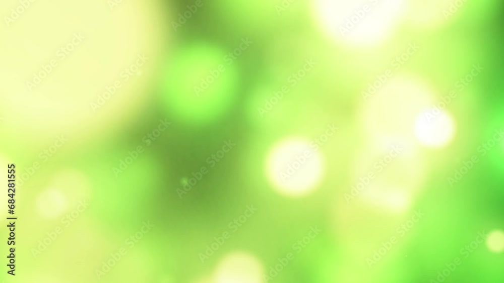 Fondo degradado animado, color verde y amarillo, con burbujas fuera de fondo 