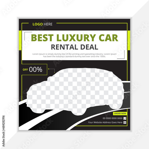 Luxury car social media post design
