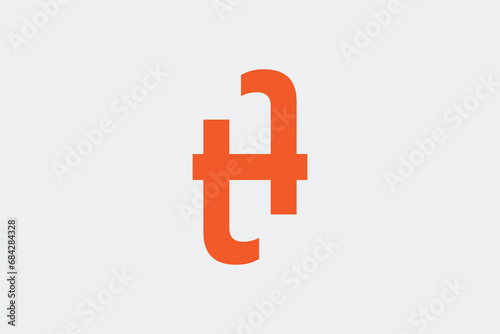 combination initial letter logo design with letter th creative concept