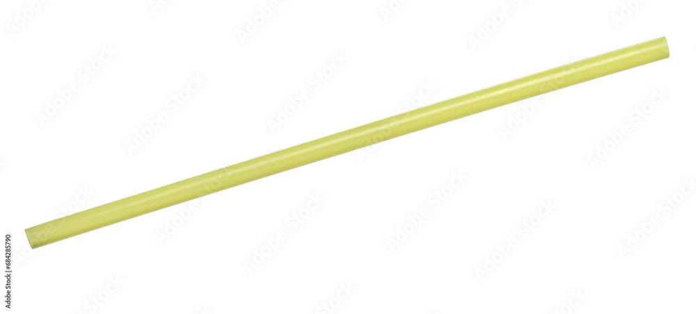 Yellow drinking straw isolated on white, with clipping path Yellow drinking straw isolated on white, with clipping path