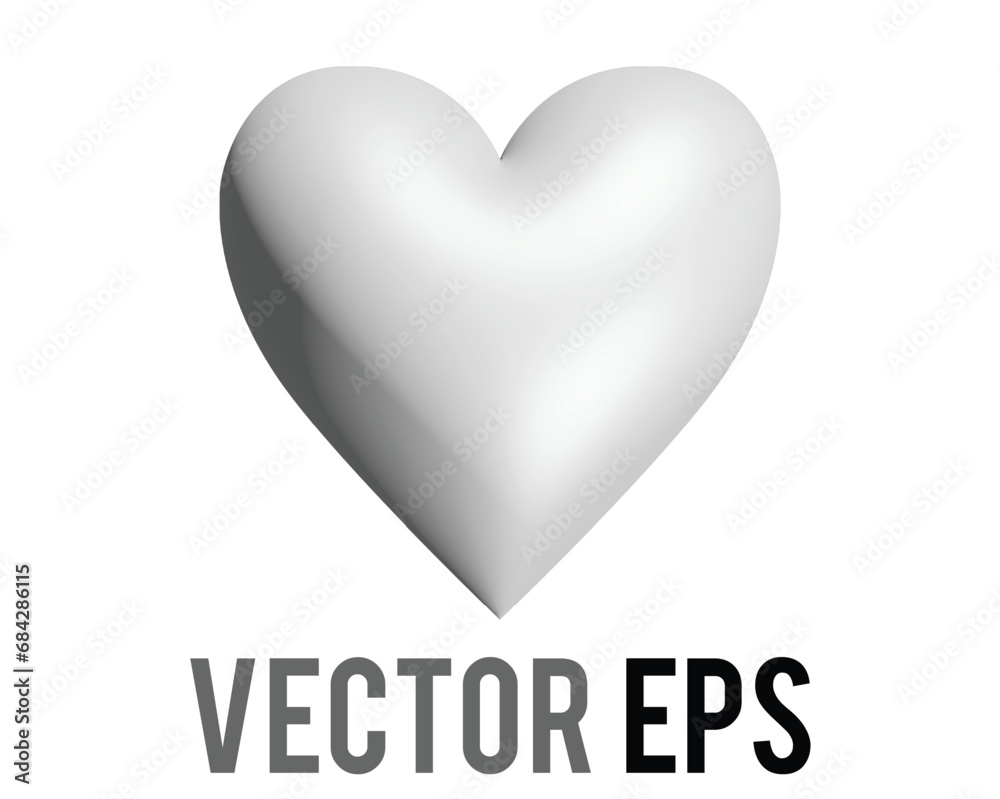 Classic love gradient light grey, white glossy heart icon, used for love and affection, used to discuss someone passing away Classic love gradient light grey, white glossy heart icon, used for love and affection, used to discuss someone passing away