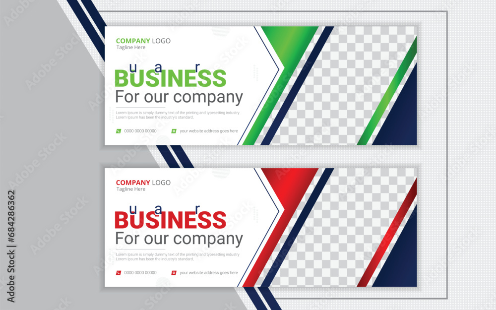 Corporate web banner design template
