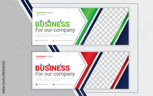 Corporate web banner design template