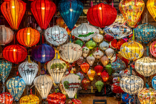 Beautiful lanterns for sale at the market in Hoi An. 