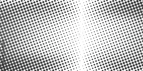 dots halftone waves dotted background. Futuristic twisted grunge pattern, dots, circles. Vector modern optical pop art texture for poster, business card, cover, label mock-up, dots halftonr