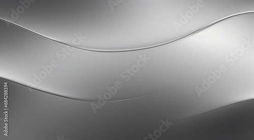 Wavy line on a matte brushed sheet of metal surface creating a geometric pattern.