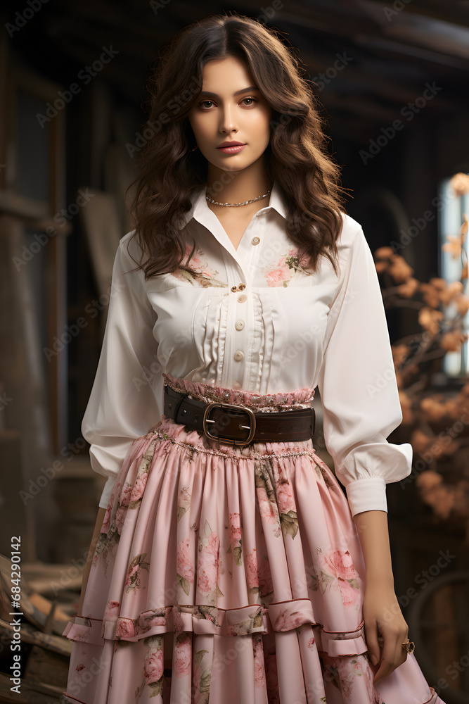 Portrait of a fashionable woman