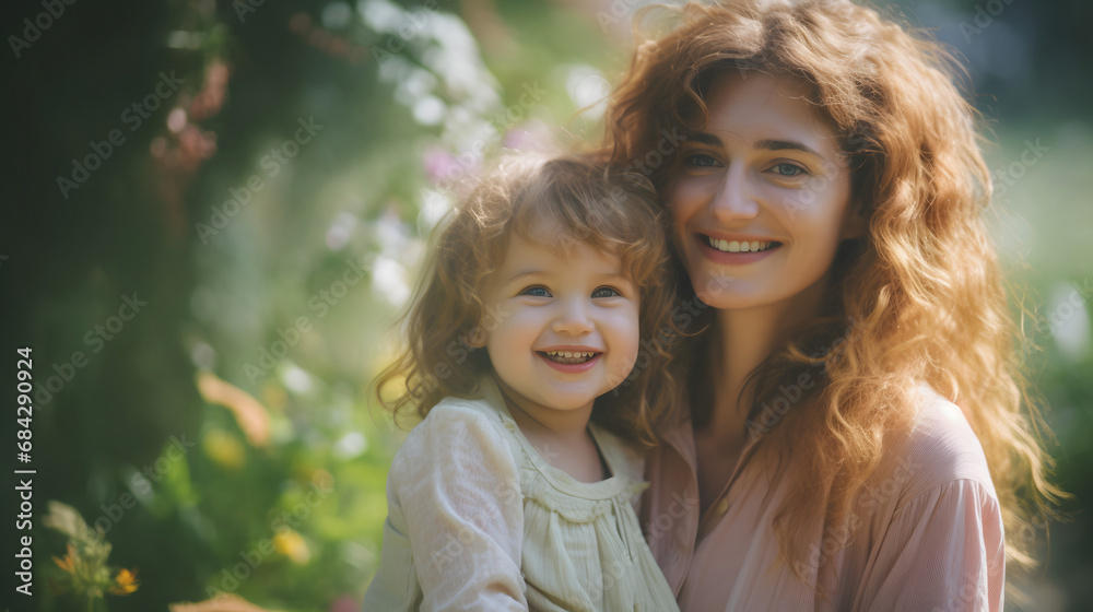 young happy mother holding little cute child in her arms and smiling in a tender and candid moment. concept of motherhood, love and affection for infants.