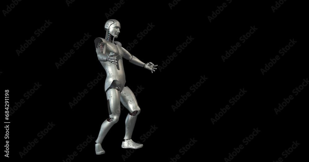 Crazy AI Robot Having Fun And Making Bizarre Moves. Alpha Channel. Technology Related 3D Animation. Crazy AI Robot Having Fun And Making Bizarre Moves. Alpha Channel. Technology Related 3D Animation.