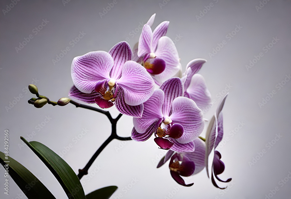 Obraz premium orchid tree flower in minimal style