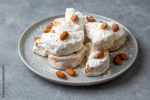 Traditional Kavala cookies with almond