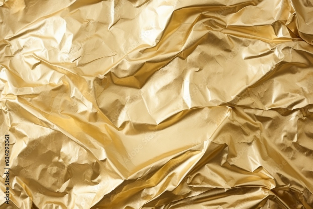 Close-Up of Aluminum Foil Texture and Gold Foil, in the Style of Softbox Lighting, Crumpled, Rough Texture, British Topographical, Embossed Paper, Glossy Finish, Creased, Crinkled, Wrinkled Close-Up of Aluminum Foil Texture and Gold Foil, in the Style of Softbox Lighting, Crumpled, Rough Texture, British Topographical, Embossed Paper, Glossy Finish, Creased, Crinkled, Wrinkled