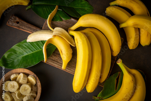 Bunch of Raw Organic Banana...