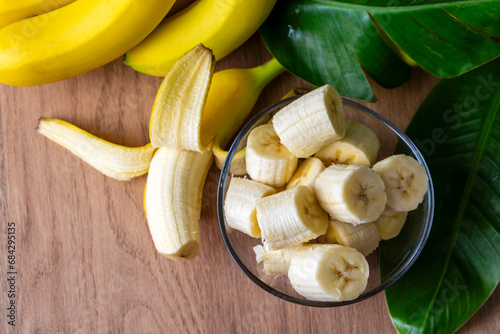 Bunch of Raw Organic Banana...