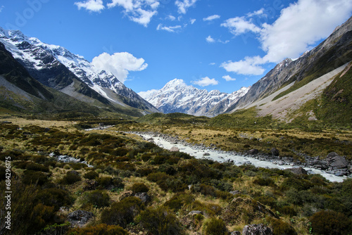 River in the mountains of hooker valley, ew zealand © Nicolas