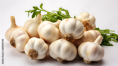 Garlic, isolated background - Commercial product design and concept. Food art