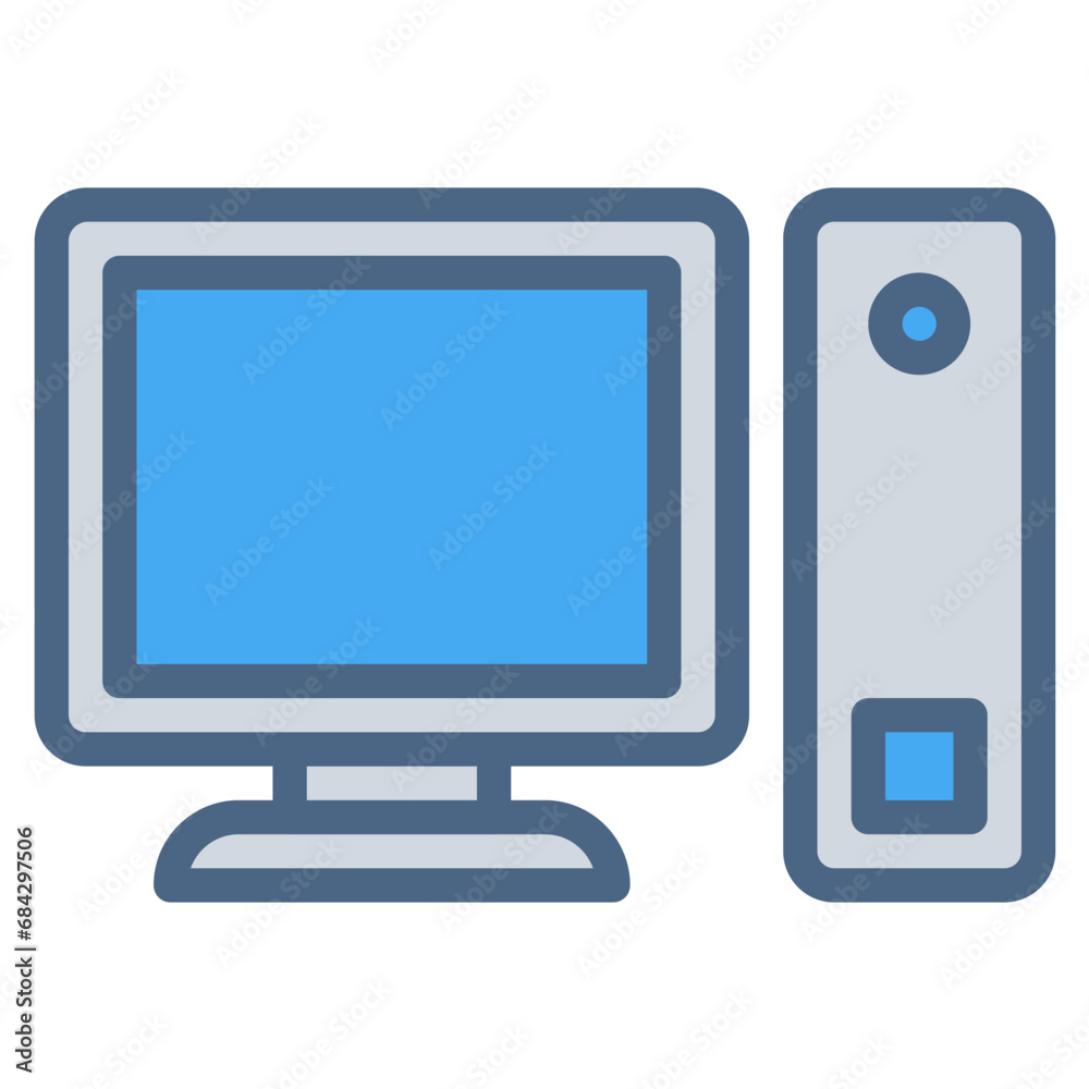computer, pc, monitor icon or logo illustration filled outline color style. Icons ecommerce color. computer, pc, monitor icon or logo illustration filled outline color style. Icons ecommerce color.