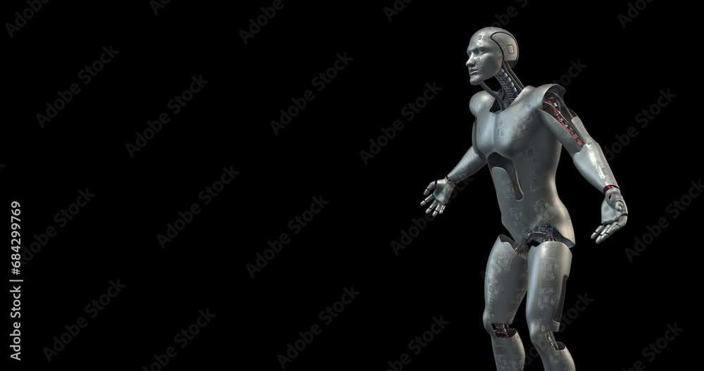 Anxious High Tech Robot Denying And Arguing. Alpha Channel. Technology Related 3D Animation. Anxious High Tech Robot Denying And Arguing. Alpha Channel. Technology Related 3D Animation.