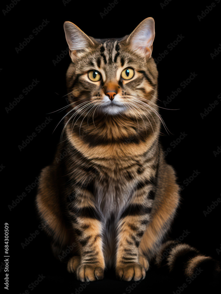 Chaussie Cat Studio Shot Isolated on Clear Background, Generative AI Chaussie Cat Studio Shot Isolated on Clear Background, Generative AI