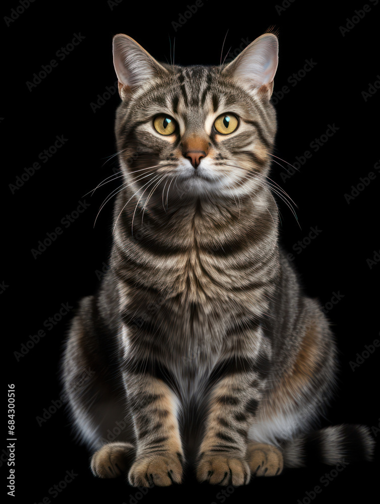 Chaussie Cat Studio Shot Isolated on Clear Background, Generative AI Chaussie Cat Studio Shot Isolated on Clear Background, Generative AI