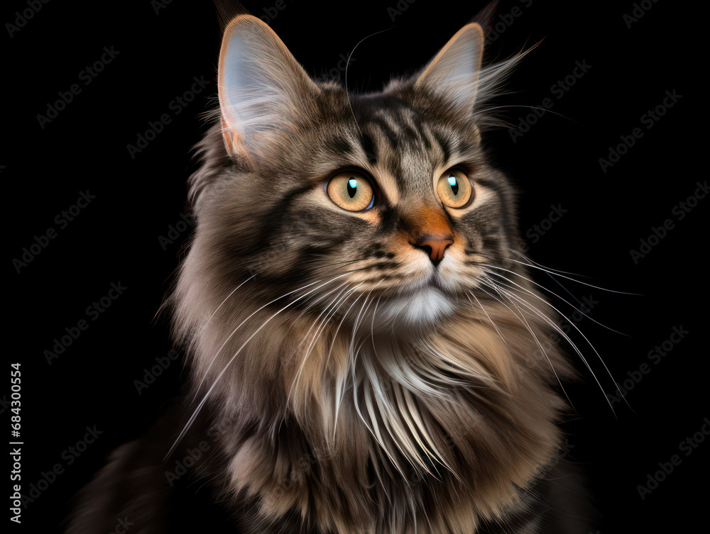 Chaussie Cat Studio Shot Isolated on Clear Background, Generative AI Chaussie Cat Studio Shot Isolated on Clear Background, Generative AI