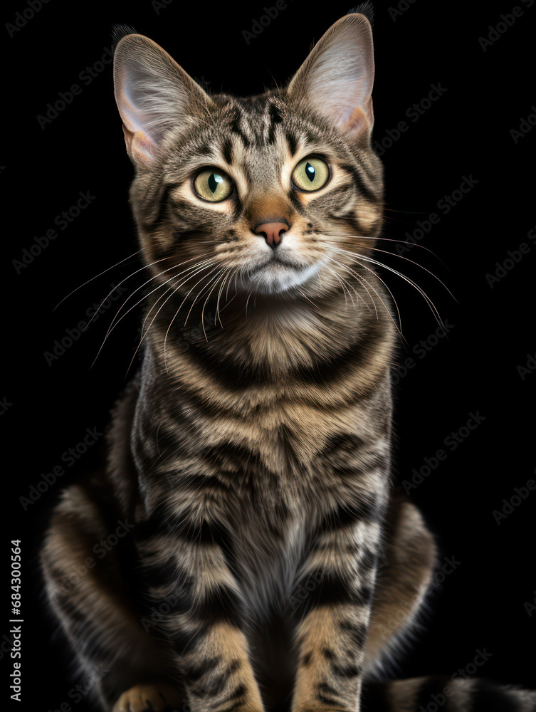 Chaussie Cat Studio Shot Isolated on Clear Background, Generative AI Chaussie Cat Studio Shot Isolated on Clear Background, Generative AI