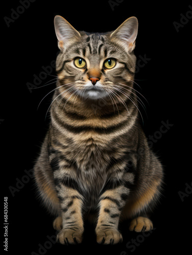 Chaussie Cat Studio Shot Isolated on Clear Background, Generative AI