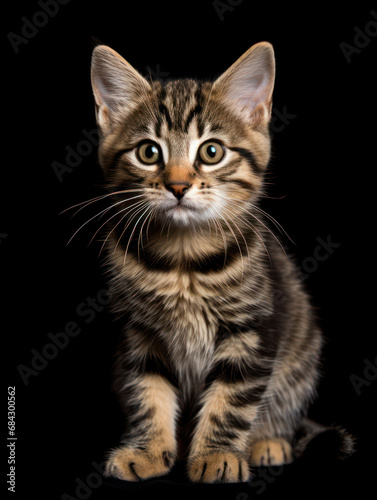 Chaussie Cat Studio Shot Isolated on Clear Background, Generative AI © Vig