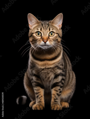 Chaussie Cat Studio Shot Isolated on Clear Background, Generative AI