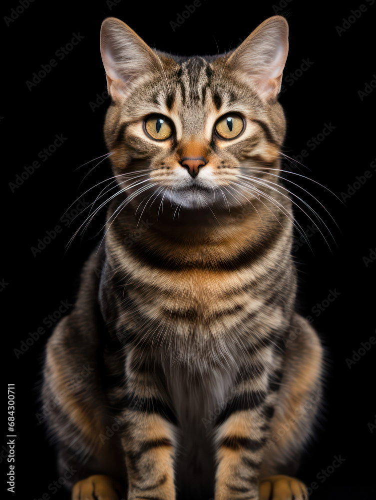 Chaussie Cat Studio Shot Isolated on Clear Background, Generative AI Chaussie Cat Studio Shot Isolated on Clear Background, Generative AI