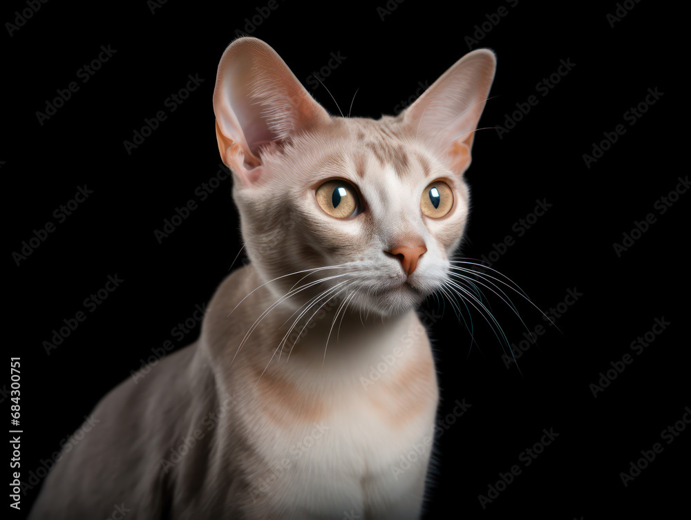 Colorpoint Shorthair Cat Studio Shot Isolated on Clear Background, Generative AI