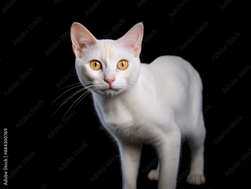 Colorpoint Shorthair Cat Studio Shot Isolated on Clear Background, Generative AI