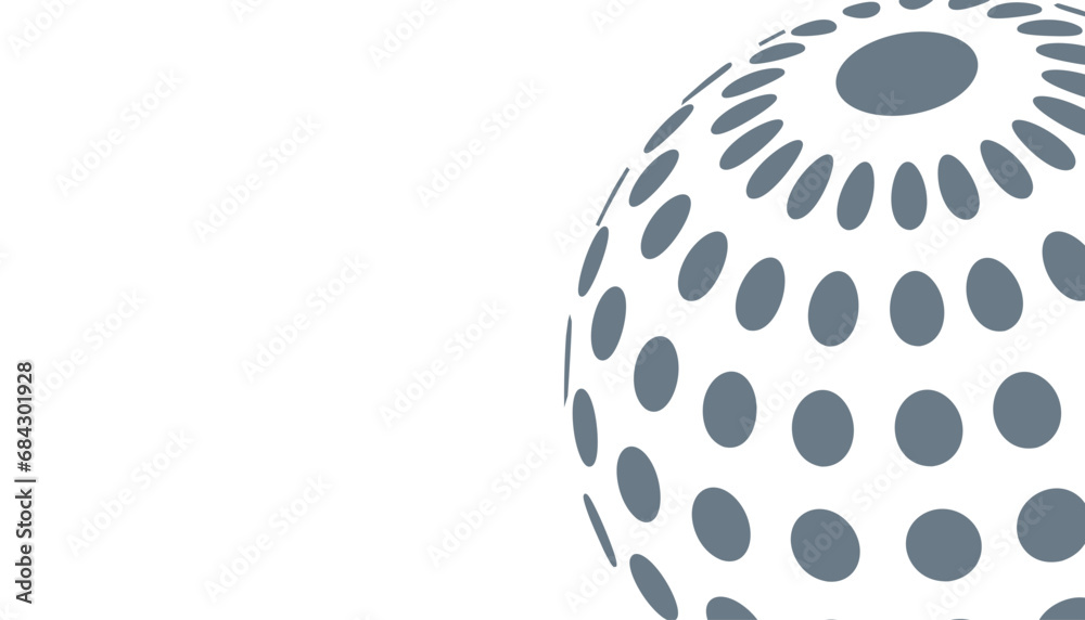 Globe decoration with dotted form - stock vector Globe decoration with dotted form - stock vector