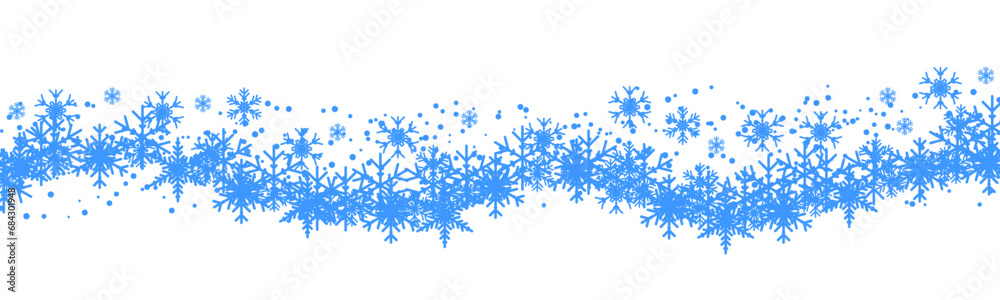 Blue snowflake wave, snow Christmas and New Year dicoration - stock vector Blue snowflake wave, snow Christmas and New Year dicoration - stock vector