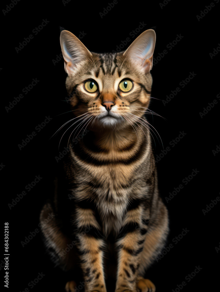 Lukoi Cat Studio Shot Isolated on Clear Background, Generative AI