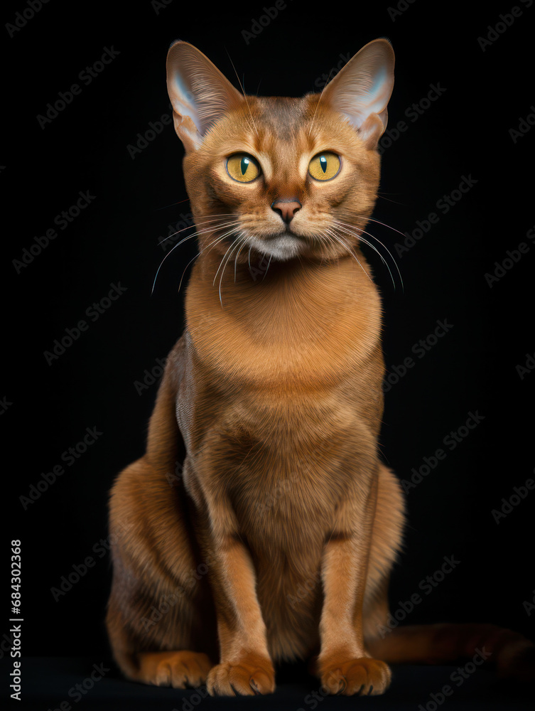 Malayan Cat Studio Shot Isolated on Clear Background, Generative AI Malayan Cat Studio Shot Isolated on Clear Background, Generative AI