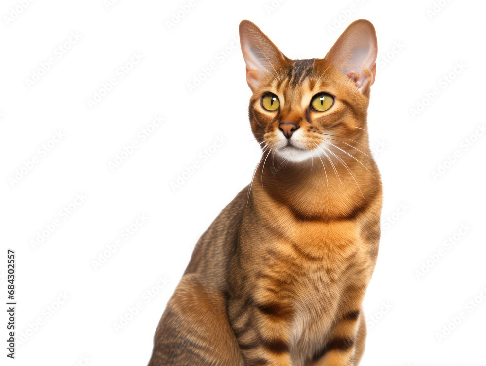 Malayan Cat Studio Shot Isolated on Clear Background, Generative AI Malayan Cat Studio Shot Isolated on Clear Background, Generative AI