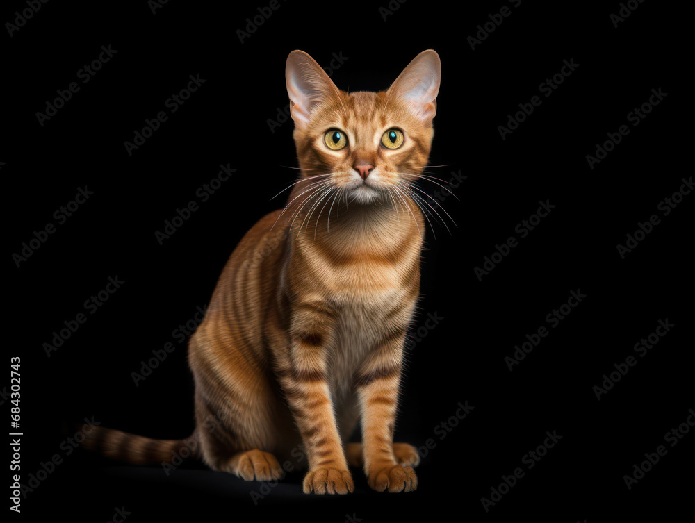 Malayan Cat Studio Shot Isolated on Clear Background, Generative AI Malayan Cat Studio Shot Isolated on Clear Background, Generative AI