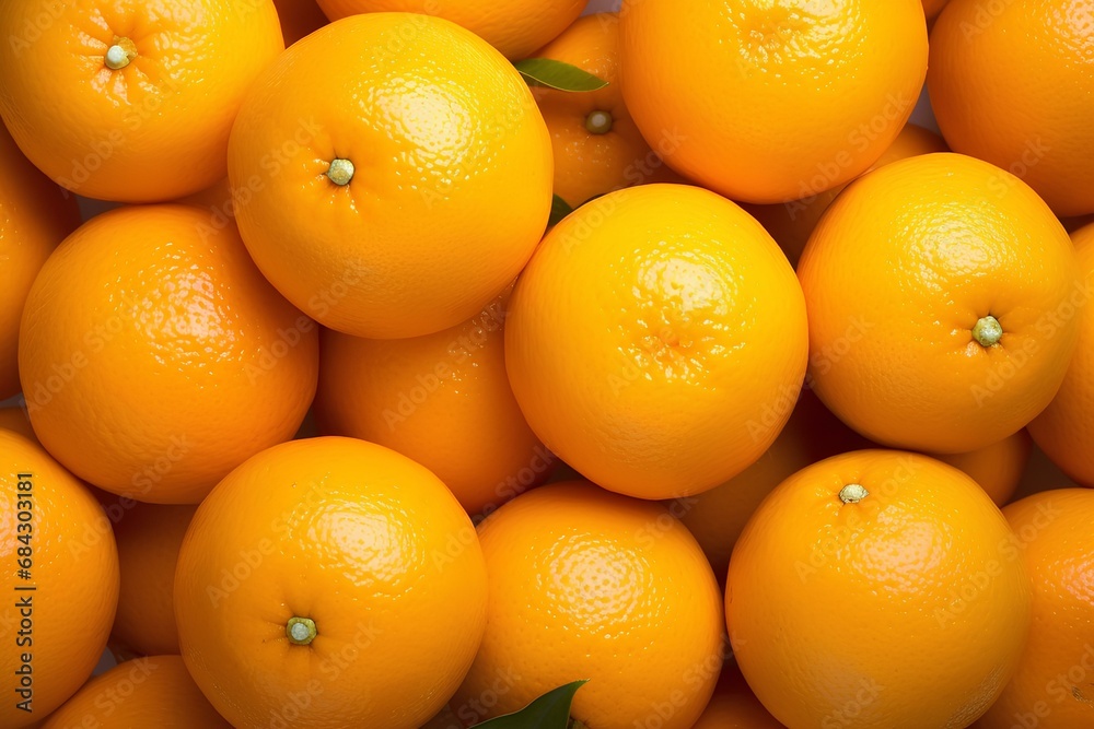 Background with bright orange oranges, close-up view from above. Background with bright orange oranges, close-up view from above.