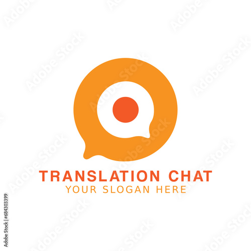 chat translation logo design vector format