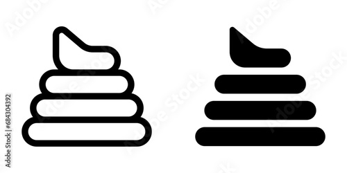 Poop icon. flat design vector illustration for web and mobile