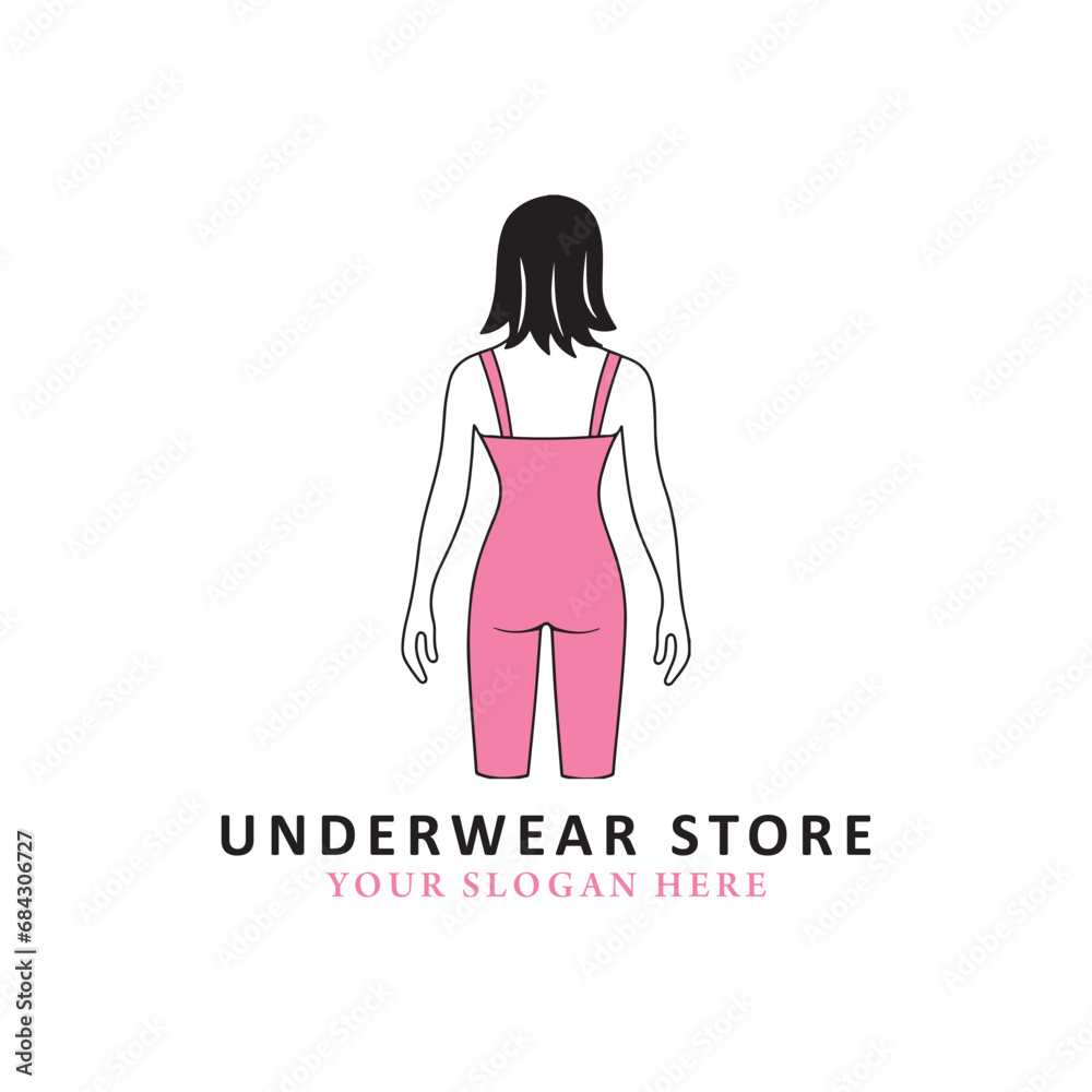 underwear women logo design vector format