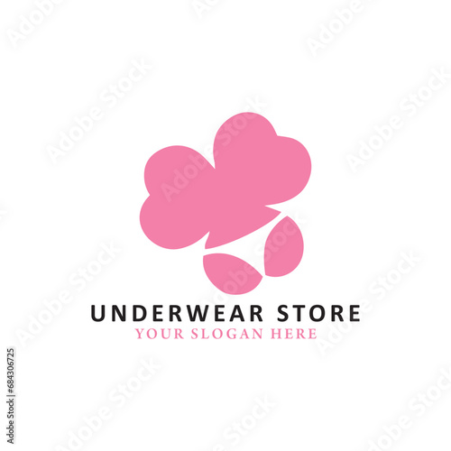 underwear women logo design vector format