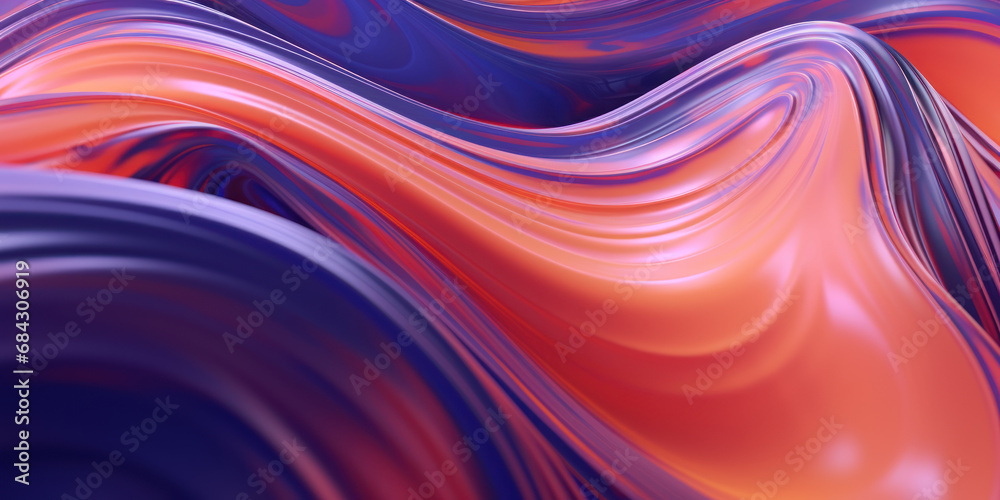 Dynamic abstract with swirling waves of blue and red. Dynamic abstract with swirling waves of blue and red.