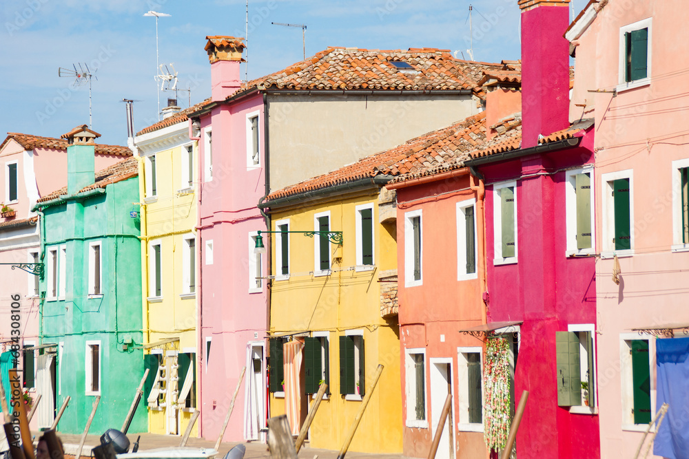 colorful houses on the island of burano in italy