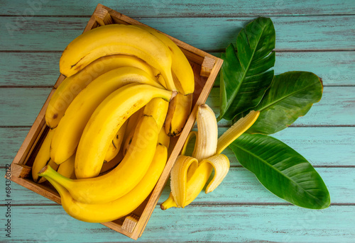 Bunch of Raw Organic Banana...