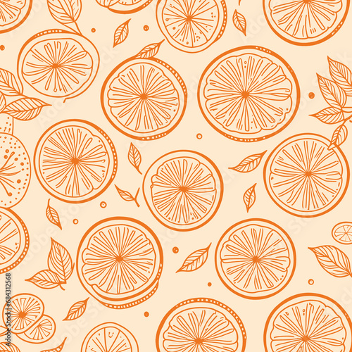 Lemon Background. Tropical fruit. Sketch. Doodle. Perfect for summer design.