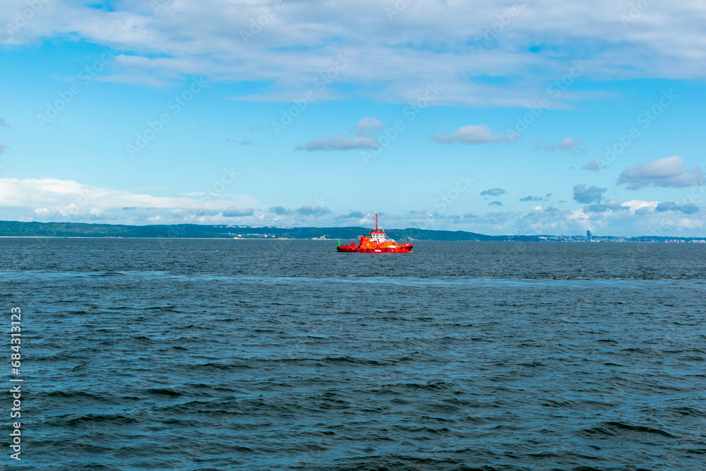 Obraz premium boat on the sea