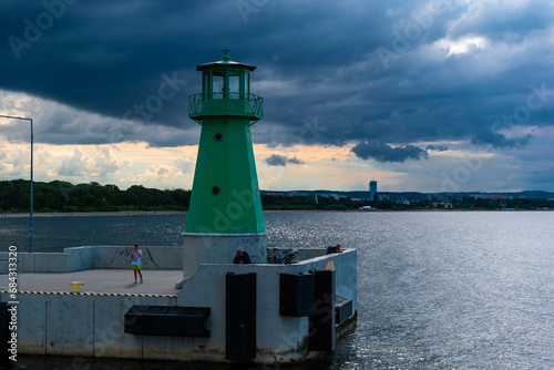 lighthouse in the port